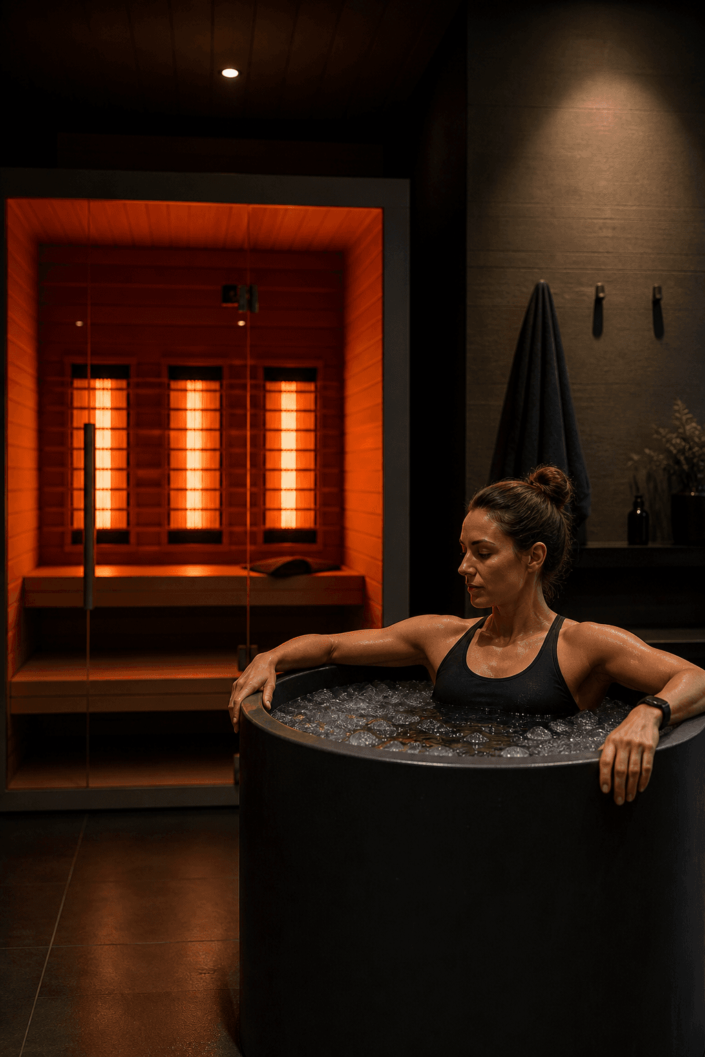 Recovery room with Ice Bath and Infrared Sauna at DON ATHLETICS STUDIO
